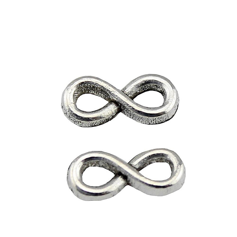 40шт Infinity Connector Charms Ювелирные компоненты Аксессуары Антикварное серебро Цвет Цинковый сплав 12X5mm
40шт Infinity Connector Charms Ювелирные компоненты Аксессуары Антикварное серебро Цвет Цинковый сплав 12X5mm