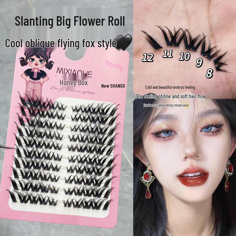 Slanted Fox Eye Fine Stem Individual Eyelashes: Dense, Light, European Style, Ten Rows, Large Capacity
Slanted Fox Eye Fine Stem Individual Eyelashes: Dense, Light, European Style, Ten Rows, Large Capacity