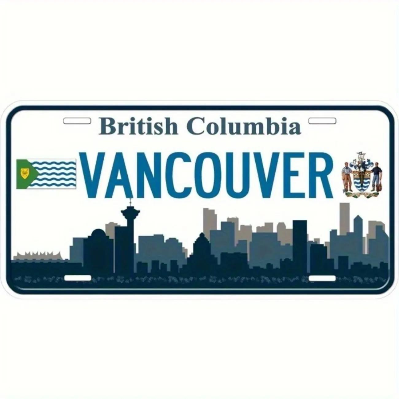 1pc Retro Aluminum License Plate 6x12 Inch Vancouver Skyline Car Wall Decor білий
1pc Retro Aluminum License Plate 6x12 Inch Vancouver Skyline Car Wall Decor білий