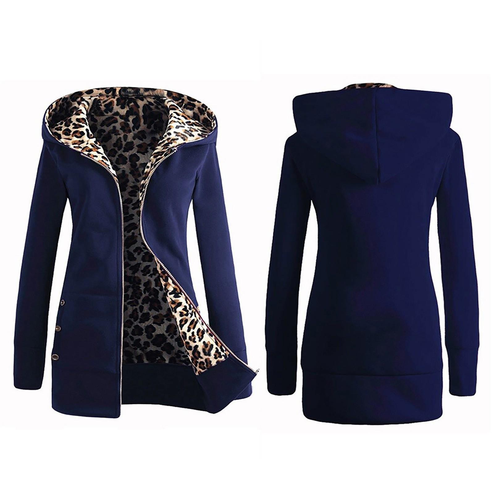 Women Plus Velvet Thicker Hooded Sweatshirt Leopard Zipper Coat Overcoat Outwear XL темно-синий
Women Plus Velvet Thicker Hooded Sweatshirt Leopard Zipper Coat Overcoat Outwear XL темно-синий