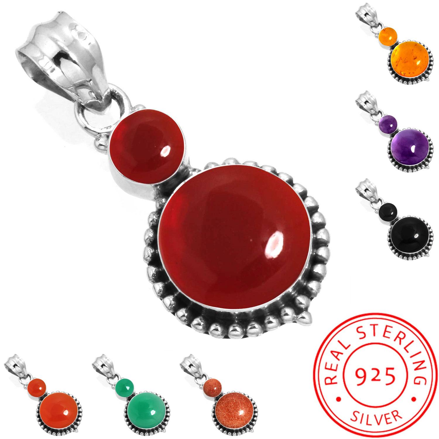 925 Sterling Silver Pendant Women Gemstone Handmade Jewelry Birthday Gift Amber Amethyst Black Onyx Carnelian Garnet Quartz Green Onyx Gold Stone бурштин
925 Sterling Silver Pendant Women Gemstone Handmade Jewelry Birthday Gift Amber Amethyst Black Onyx Carnelian Garnet Quartz Green Onyx Gold Stone бурштин