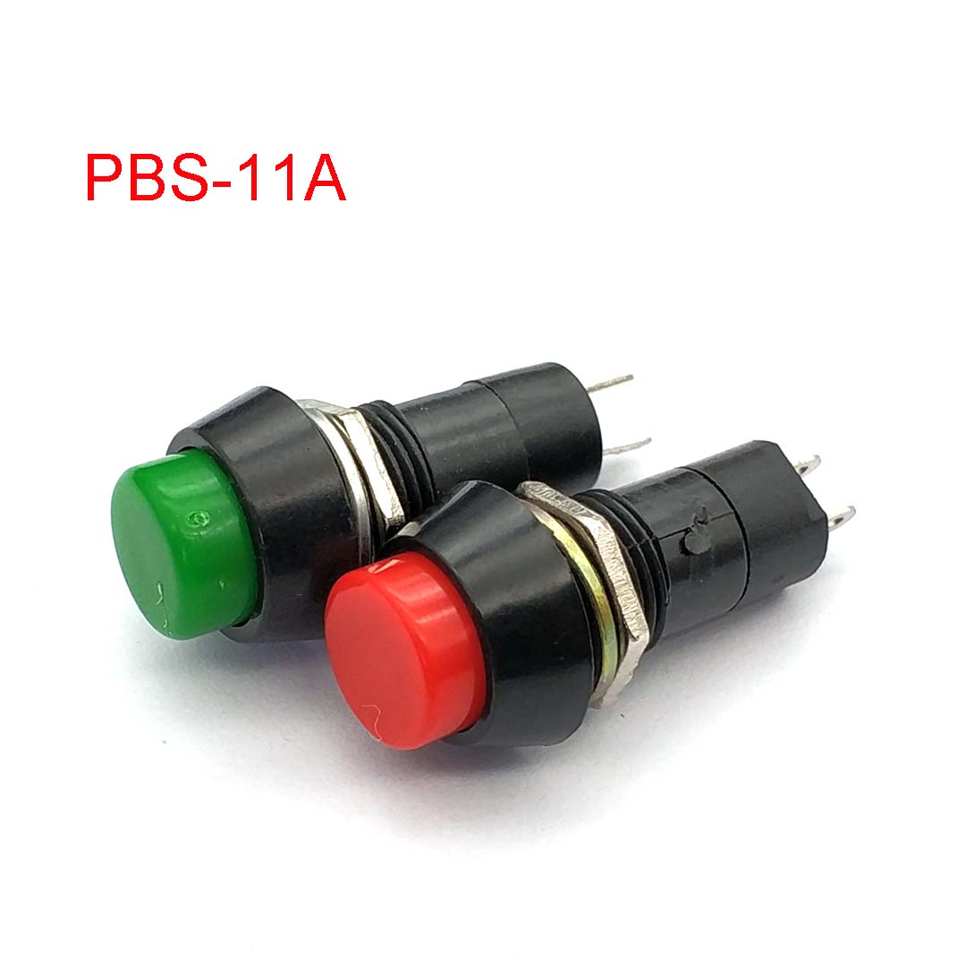PBS-11A 12mm Self-locking Plastic Push Button Switch Latching Switchs 3A 250V AC 2PIN green
PBS-11A 12mm Self-locking Plastic Push Button Switch Latching Switchs 3A 250V AC 2PIN green