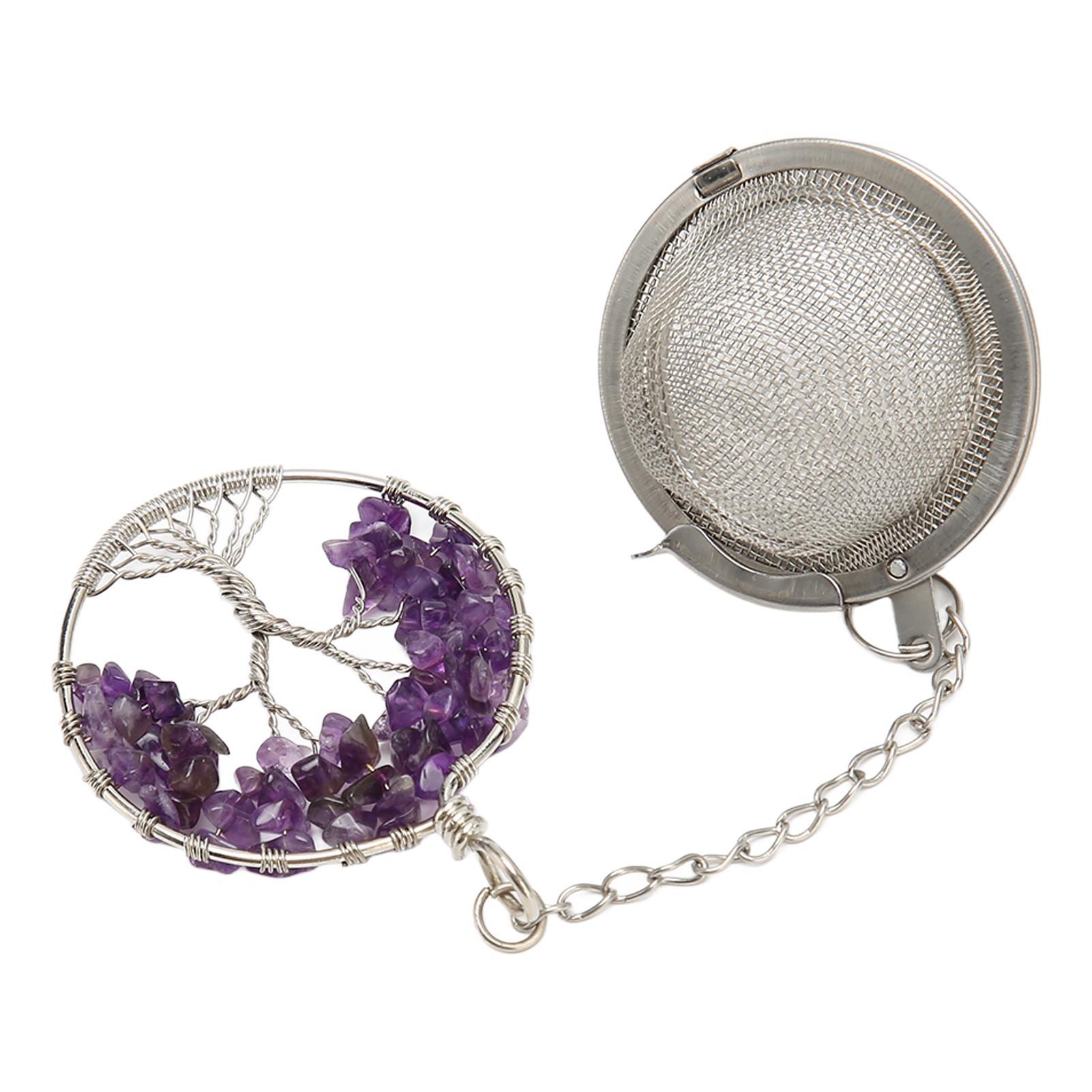 Tea Infuser Artificial Crystal Stone Tea Strainer Stainless Steel Diffuser With Fine Mesh Chain Amethyst
Tea Infuser Artificial Crystal Stone Tea Strainer Stainless Steel Diffuser With Fine Mesh Chain Amethyst
