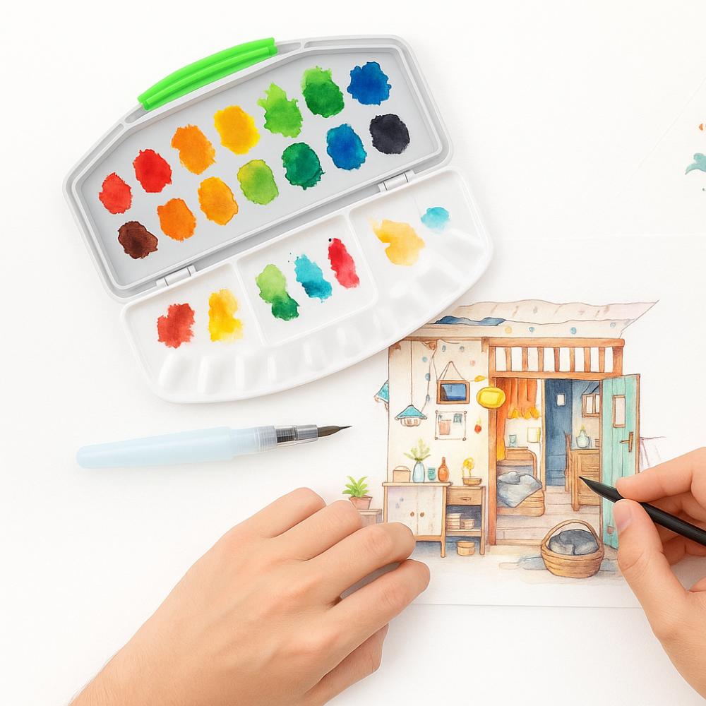 16-Well Watercolor Palette Leak-proof Color Mixer Art Supply Paint Box Outdoor Sketching белый
16-Well Watercolor Palette Leak-proof Color Mixer Art Supply Paint Box Outdoor Sketching белый