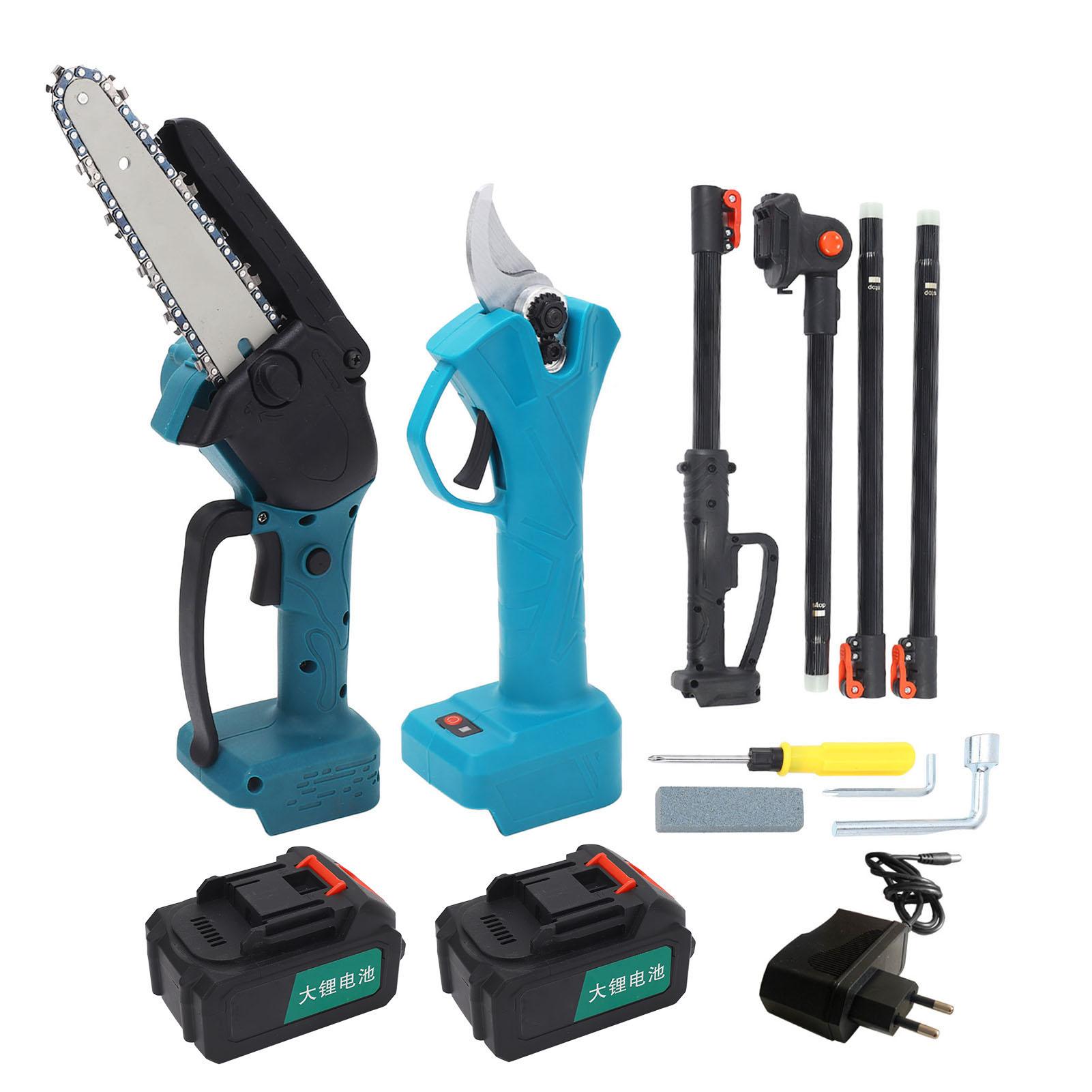 Electric Pruning Shears and Chain Saw Rechargeable 4 Extendable Poles High Altitude Branch Trimming
Electric Pruning Shears and Chain Saw Rechargeable 4 Extendable Poles High Altitude Branch Trimming