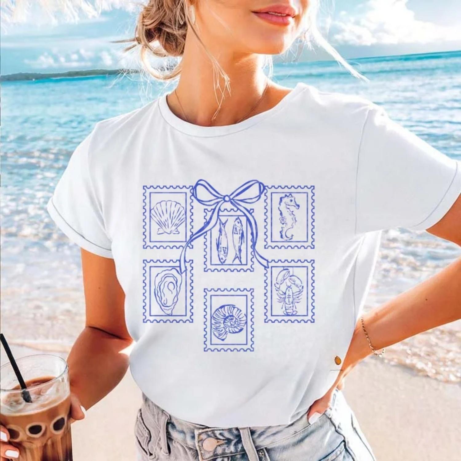 Clothing Women s Short Sleeved T-Shirt Printed Fashionable Women s Cute Style Top Casual Bow Printed Pattern Summer T-Shirt XXXXXL білий
Clothing Women s Short Sleeved T-Shirt Printed Fashionable Women s Cute Style Top Casual Bow Printed Pattern Summer T-Shirt XXXXXL білий