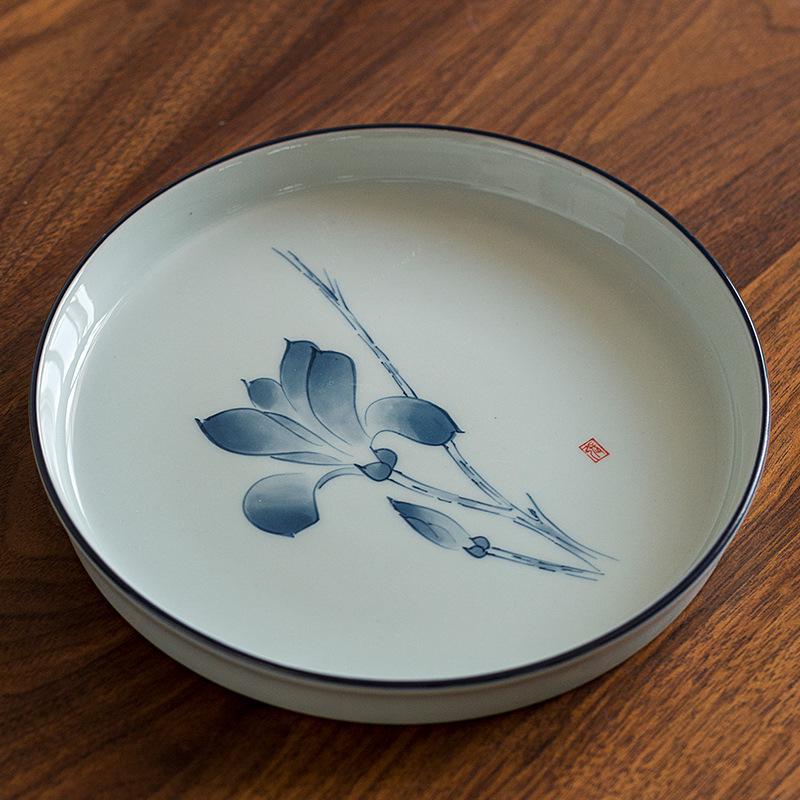 Antique Style Hand-Painted Ceramic Kettle Stand & Tea Tray Set - Japanese Blue and White Dessert Plate & Dried Fruit Dish.
Antique Style Hand-Painted Ceramic Kettle Stand & Tea Tray Set - Japanese Blue and White Dessert Plate & Dried Fruit Dish.