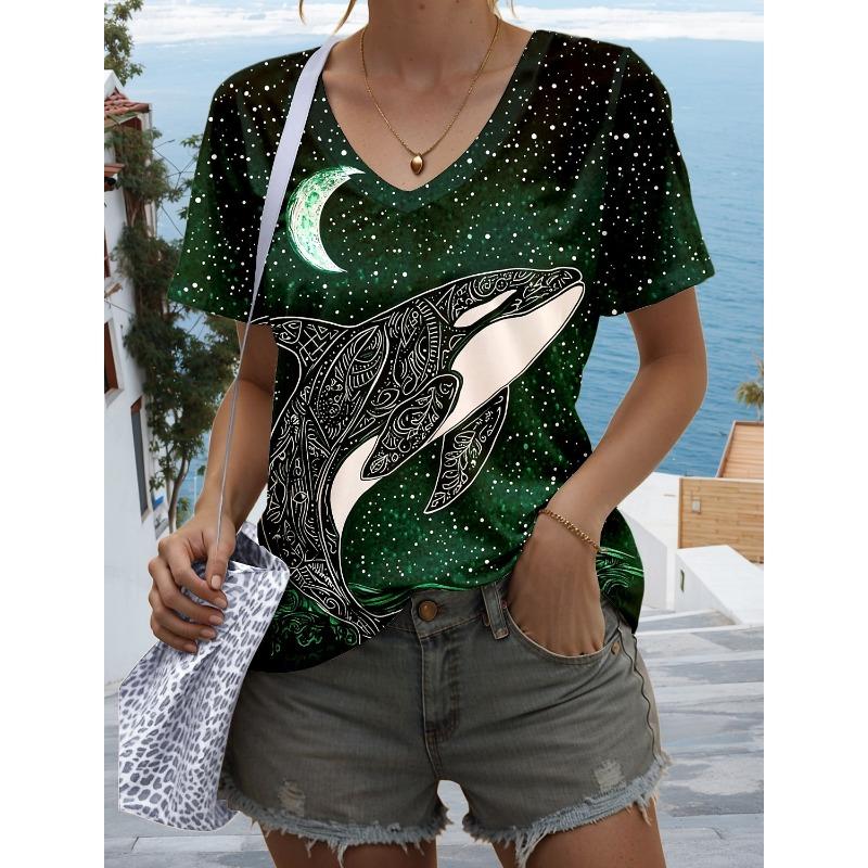 2025 женская футболка с рисунком животных, модная, с короткими рукавами, V-образным вырезом, обычные топы с принтом, повседневные топы на лето и весну 3XL
2025 женская футболка с рисунком животных, модная, с короткими рукавами, V-образным вырезом, обычные топы с принтом, повседневные топы на лето и весну 3XL