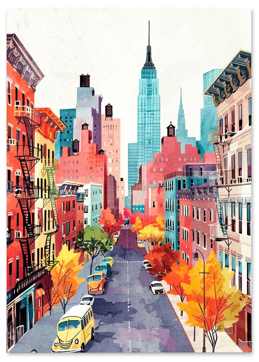 Plakat ilustracja nowego jorku kamienica 30x40 cm
Plakat ilustracja nowego jorku kamienica 30x40 cm