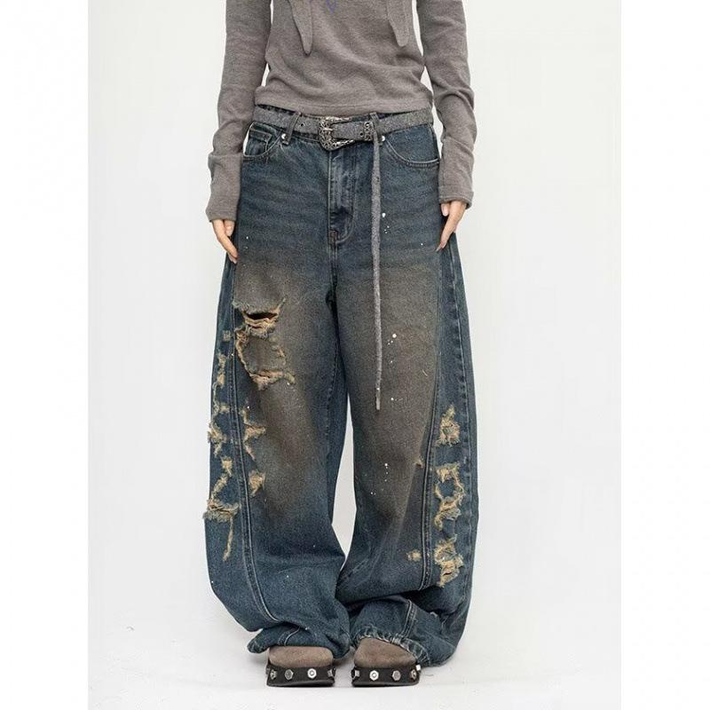 JYL Unisex Straight Jeans American Ripped Vintage Washed Couple Loose Casual Denim 2XL бездна
JYL Unisex Straight Jeans American Ripped Vintage Washed Couple Loose Casual Denim 2XL бездна