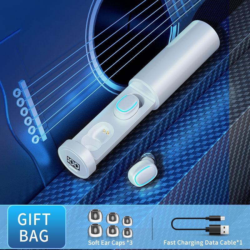 C1 Bluetooth-compatible Wireless In-ear Headset TWS Earphone Stereo Sound Earbud Sports Noise-canceling Headphone with Charging Case White
C1 Bluetooth-compatible Wireless In-ear Headset TWS Earphone Stereo Sound Earbud Sports Noise-canceling Headphone with Charging Case White