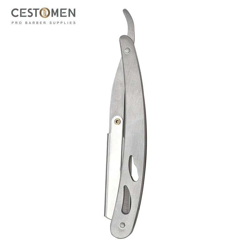 CESTOMEN Barber Классический держатель лезвия для бритья Мужская ручка из нержавеющей стали с прямым краем Держатель для парикмахерской бритвы Складная бритва для бритья Type 1
CESTOMEN Barber Классический держатель лезвия для бритья Мужская ручка из нержавеющей стали с прямым краем Держатель для парикмахерской бритвы Складная бритва для бритья Type 1