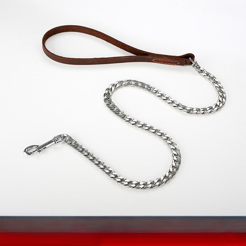 Stainless Steel Dog Leash Cowhide Anti Biting Dog Leash Small Dog Medium and Large Dog Golden Retriever Dog Walking Leash
Stainless Steel Dog Leash Cowhide Anti Biting Dog Leash Small Dog Medium and Large Dog Golden Retriever Dog Walking Leash