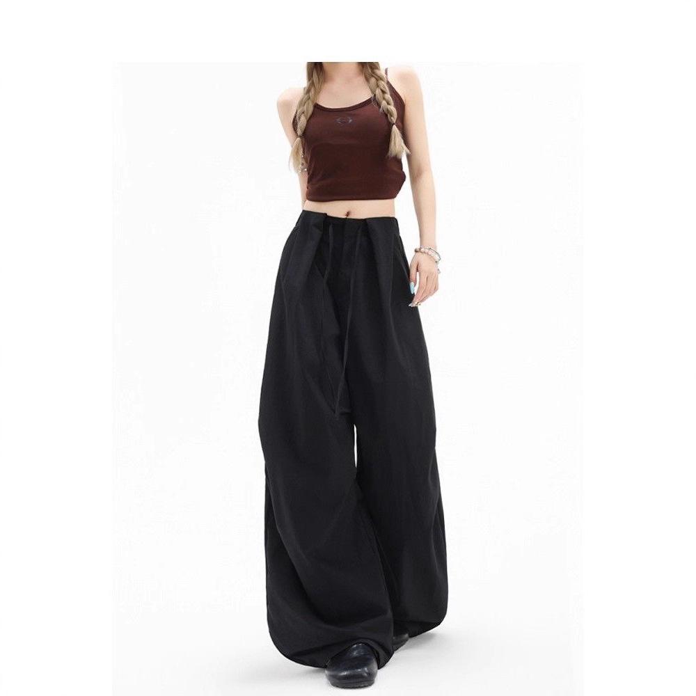 Khaki Wide Leg Pants with Pleated Detail, High Waist Loose Fit Trousers XXL чорний
Khaki Wide Leg Pants with Pleated Detail, High Waist Loose Fit Trousers XXL чорний