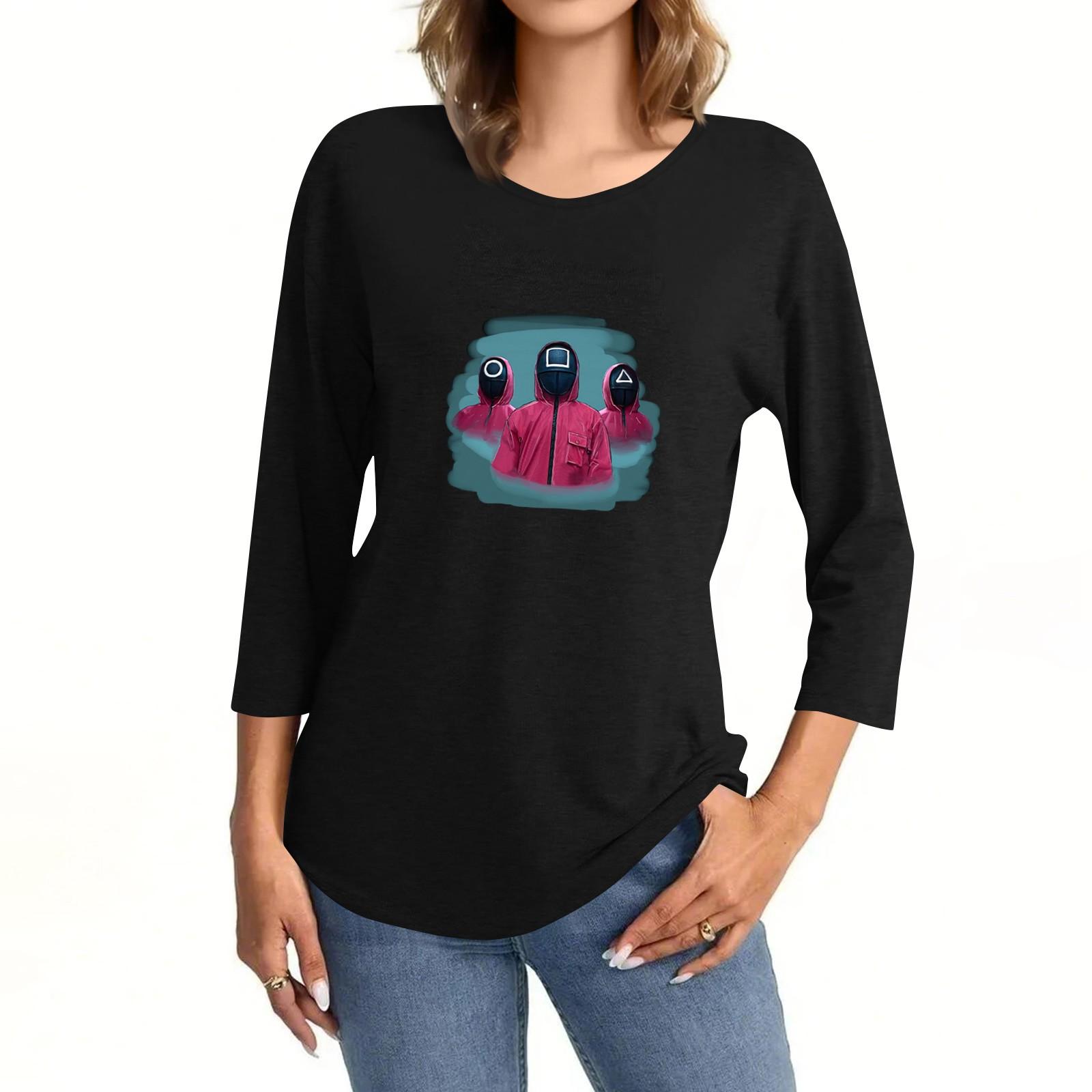 Женский модный повседневный пуловер с воротником три четверти и принтом L чёрный
Женский модный повседневный пуловер с воротником три четверти и принтом L чёрный