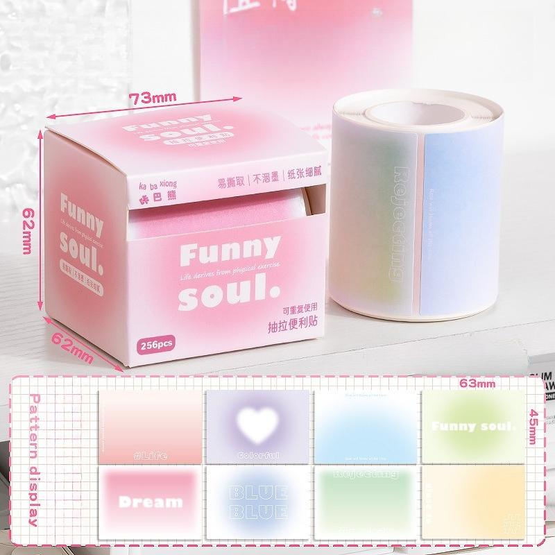 New Gradient Color Boxed Sticky Notes Students with Full Adhesive Index Label Stickers Memo Pad 256 Pieces
New Gradient Color Boxed Sticky Notes Students with Full Adhesive Index Label Stickers Memo Pad 256 Pieces