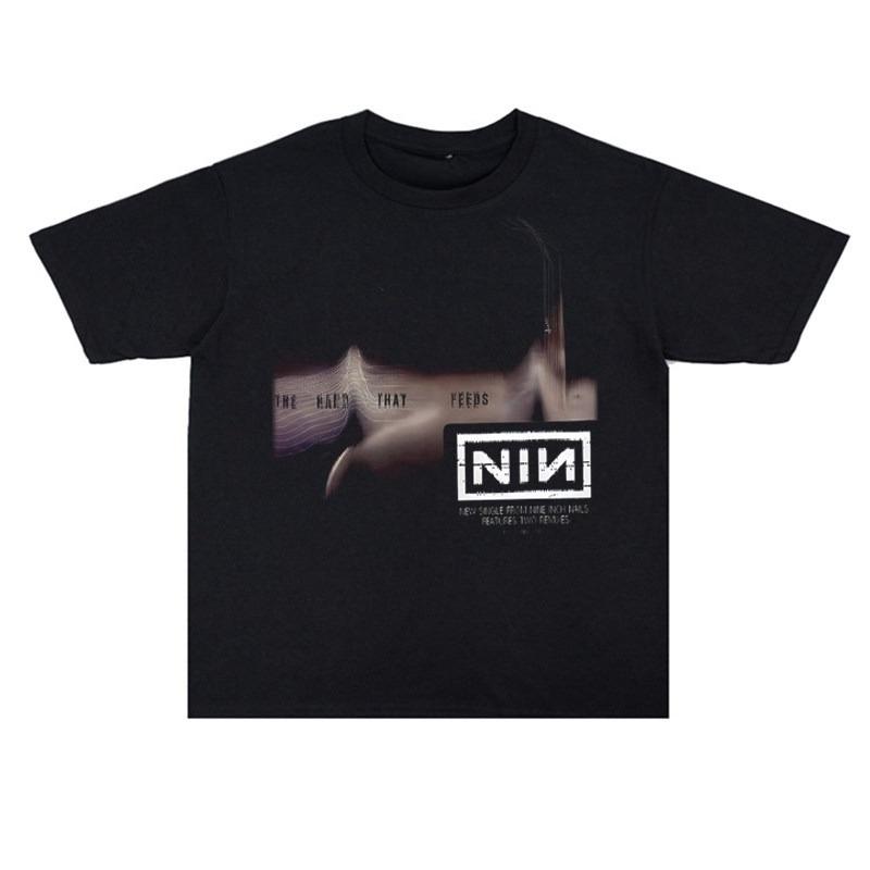Printed Metal Rock Band Nine Inch Nails Heavyweight Shortsleeved Tshirt with A Loose Vintage Style M
Printed Metal Rock Band Nine Inch Nails Heavyweight Shortsleeved Tshirt with A Loose Vintage Style M