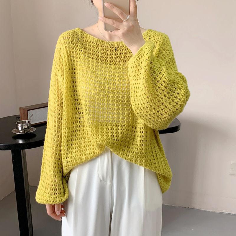 Hollow Long-sleeved Knit Sweater Women 2026 Summer Thin Breathable Loose Hoodie One Size жовтий
Hollow Long-sleeved Knit Sweater Women 2026 Summer Thin Breathable Loose Hoodie One Size жовтий