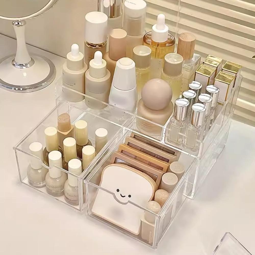 Transparent Cosmetic Organizer Large Capacity Storage Drawer New Makeup Organizer for Stationery A
Transparent Cosmetic Organizer Large Capacity Storage Drawer New Makeup Organizer for Stationery A
