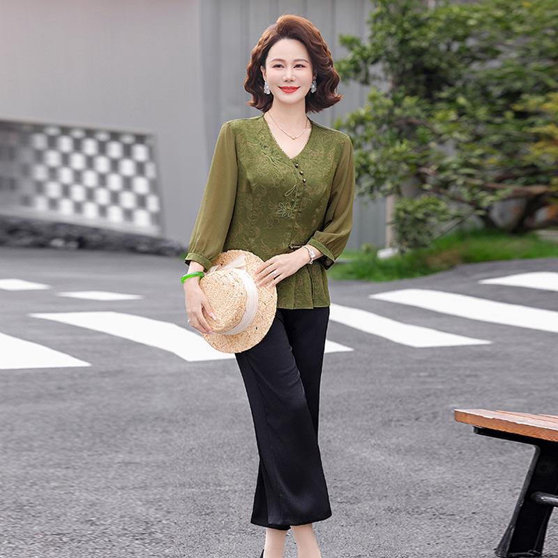 Elegant 2026 Summer Chinese-Style Short Sleeve Two-Piece Set for Moms 4XL зелений
Elegant 2026 Summer Chinese-Style Short Sleeve Two-Piece Set for Moms 4XL зелений