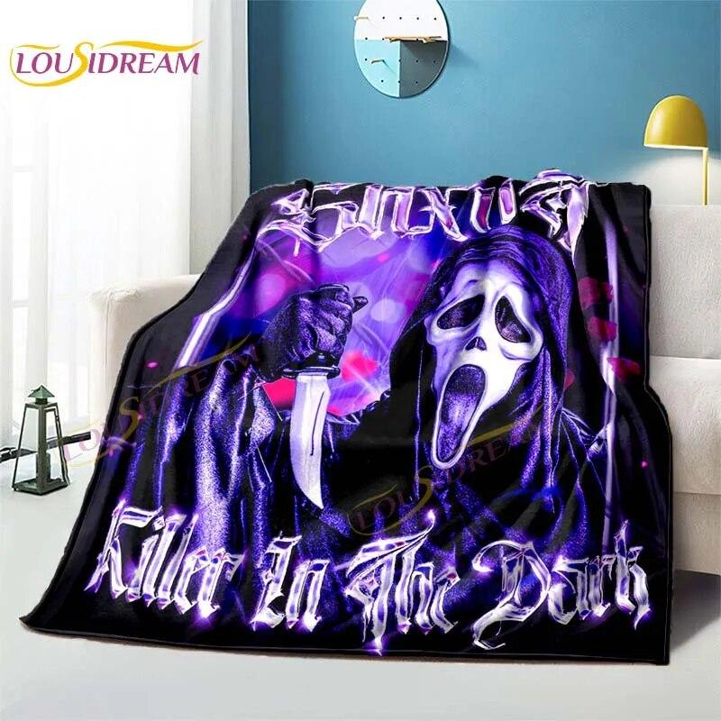 Horror Movie Flannel Blankets Funny Scream Scary Throw Blanket for Kids Bedding Living Room Sofa Halloween Lightweight Blanket
Horror Movie Flannel Blankets Funny Scream Scary Throw Blanket for Kids Bedding Living Room Sofa Halloween Lightweight Blanket