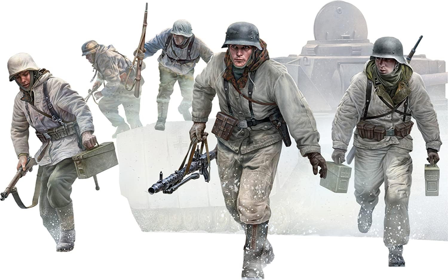 Master Box German Machine Gun Team 5 Body Winter Camouflage Uniform 1944 Small Arms Plastic Model MB35220 1/35 Autumn/Winter +
Master Box German Machine Gun Team 5 Body Winter Camouflage Uniform 1944 Small Arms Plastic Model MB35220 1/35 Autumn/Winter +