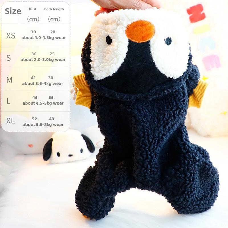 Dog Clothes Autumn and Winter Thick Cute Penguin Four-legged Traction Body Suit Small Dog Pet Supplies XS черный белый
Dog Clothes Autumn and Winter Thick Cute Penguin Four-legged Traction Body Suit Small Dog Pet Supplies XS черный белый