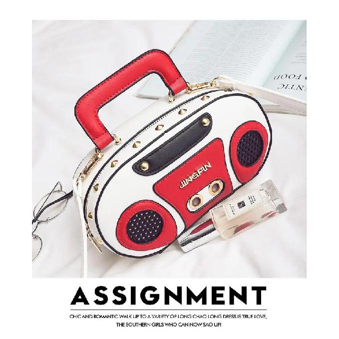Personality Retro Radio Shape Bag Ladies Cute Handbag Shoulder Bag Messenger Bag Rock Crossbody Bag
Personality Retro Radio Shape Bag Ladies Cute Handbag Shoulder Bag Messenger Bag Rock Crossbody Bag