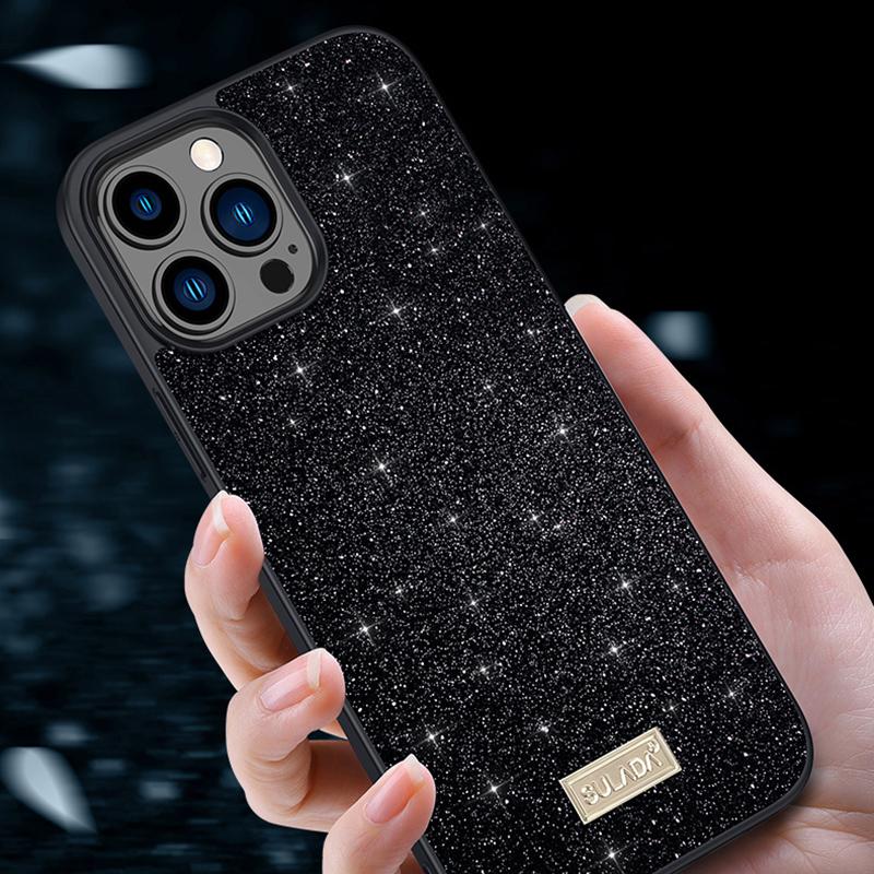 SULADA Back Protector for iPhone 15 Pro,PU Leather Coated PC+TPU Glitter Sequins Phone Case Black
SULADA Back Protector for iPhone 15 Pro,PU Leather Coated PC+TPU Glitter Sequins Phone Case Black