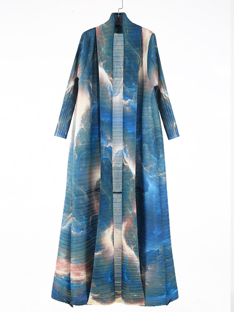 Pleated Printed Long Trench Coat for Women - 2025 Spring Lapel Loose Fit Plus Size Long Sleeve Robe One Size
Pleated Printed Long Trench Coat for Women - 2025 Spring Lapel Loose Fit Plus Size Long Sleeve Robe One Size