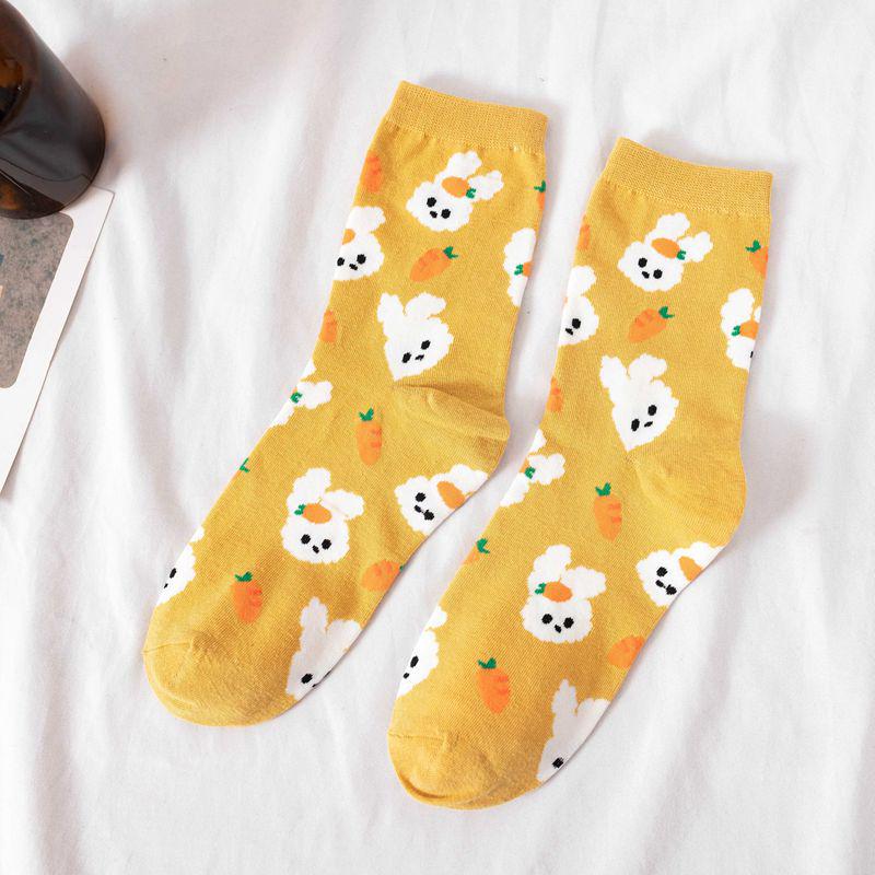 Spring Arrival: Cute Cotton Mid-Calf Cartoon Animal Socks for Women & Girls - Japanese Girly Style One Size жёлтый
Spring Arrival: Cute Cotton Mid-Calf Cartoon Animal Socks for Women & Girls - Japanese Girly Style One Size жёлтый