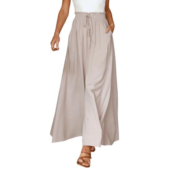 Women Pants Solid Color Loose-fitting Non-Fading Elastic Waist with Pocket Dress-up Washable Women Summer Pants Drawstring Trousers for Women L
Women Pants Solid Color Loose-fitting Non-Fading Elastic Waist with Pocket Dress-up Washable Women Summer Pants Drawstring Trousers for Women L