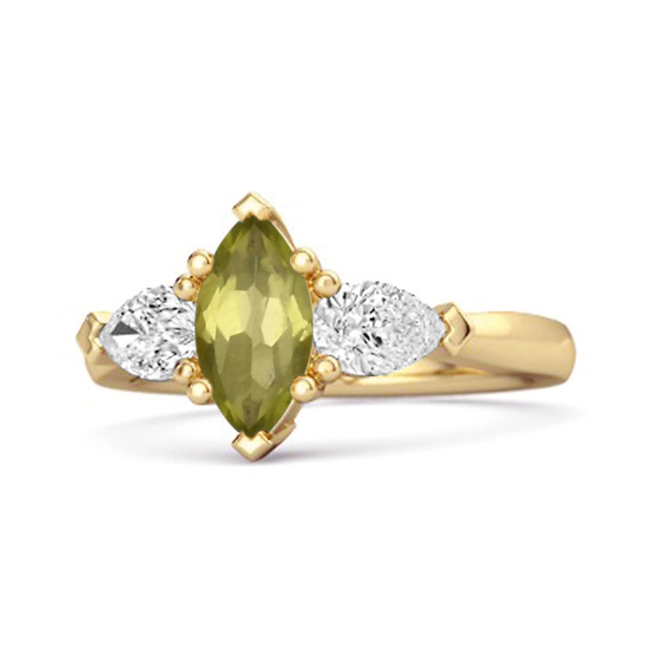 Peridot Trio Stone Tapered Ring -925 Sterling Silver Gold Vermeil 12 золотий/жовтий
Peridot Trio Stone Tapered Ring -925 Sterling Silver Gold Vermeil 12 золотий/жовтий