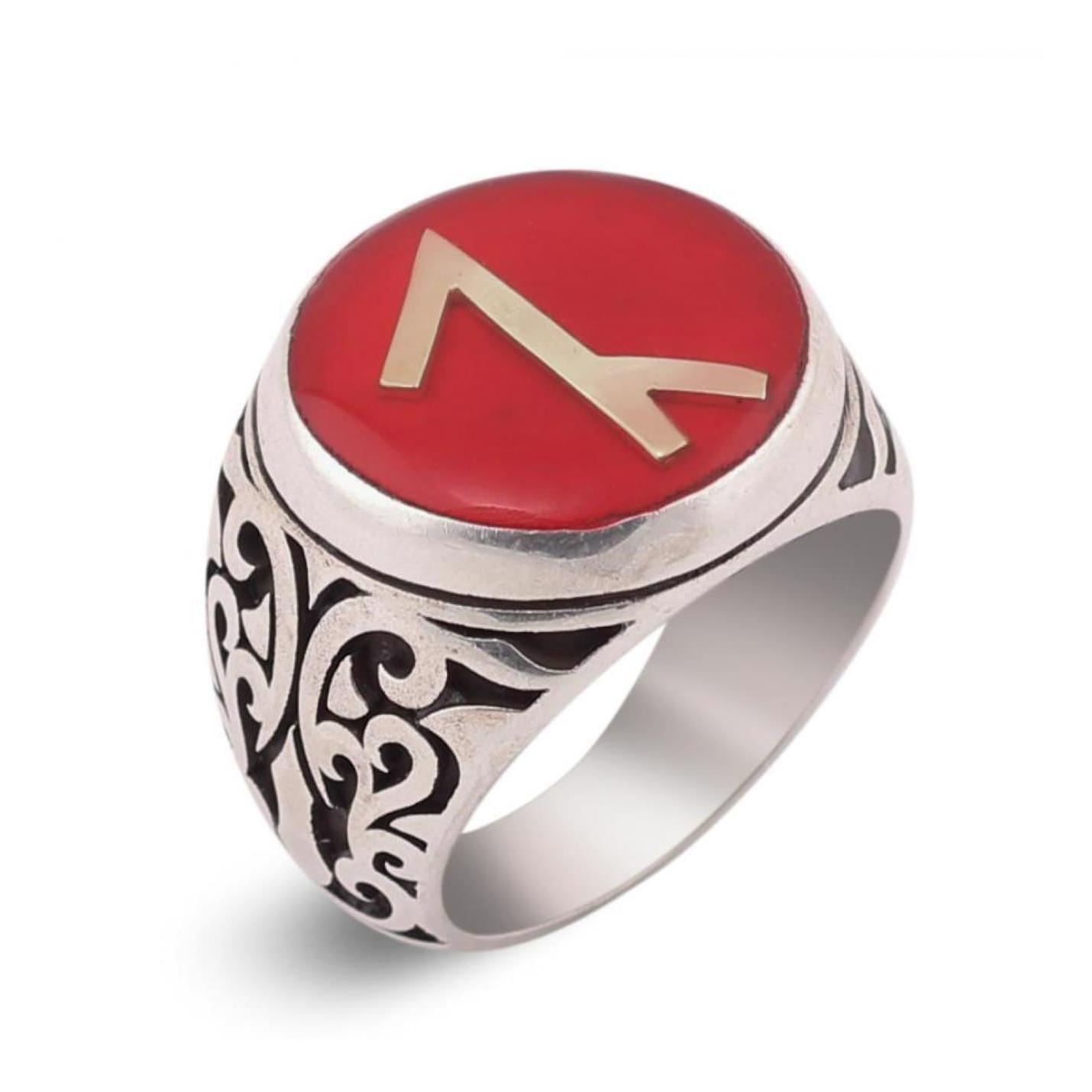 Афшар (Авсар) Кольцо с красной эмалью и мотивом Тамга 
Афшар (Авсар) Кольцо с красной эмалью и мотивом Тамга