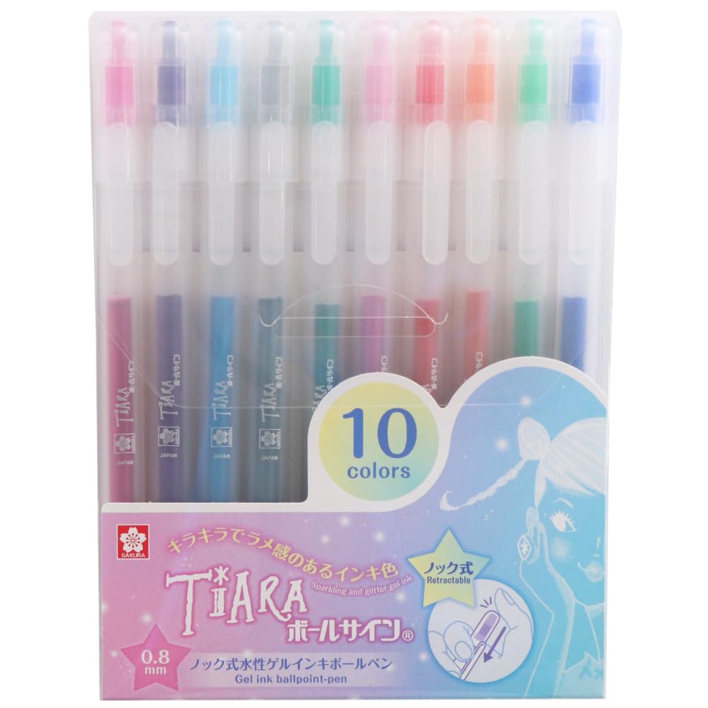 Шариковая ручка Sakura Crepas Ball Sign Tiara Knock Limited 10 цветов на водной основе GBRA208T-10
Шариковая ручка Sakura Crepas Ball Sign Tiara Knock Limited 10 цветов на водной основе GBRA208T-10