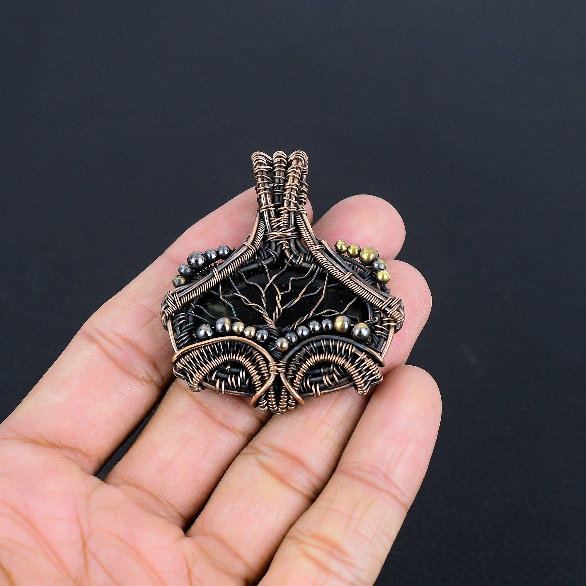 Black Onyx Pendant Gemstone Jewelry, 999 Copper Wire Wrapped Pendant, Handmade Jewelry Birthstone Pendant, Gift For Him 2.55 Inches
Black Onyx Pendant Gemstone Jewelry, 999 Copper Wire Wrapped Pendant, Handmade Jewelry Birthstone Pendant, Gift For Him 2.55 Inches