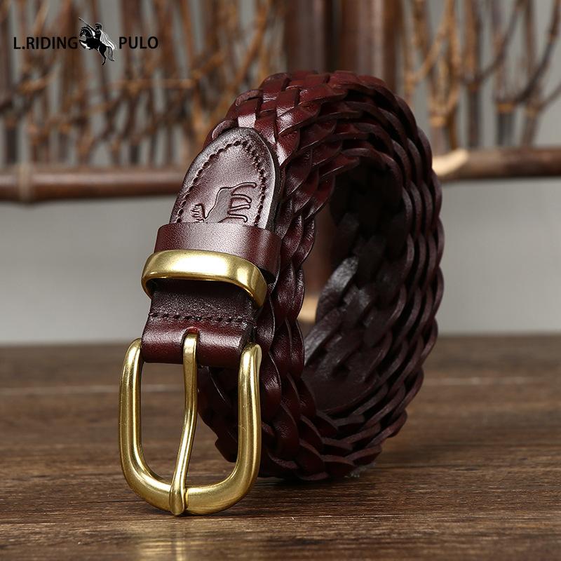 Women s Belt Genuine Leather Braided High Quality First Layer Cowhide Personality All-match Belt 100cm
Women s Belt Genuine Leather Braided High Quality First Layer Cowhide Personality All-match Belt 100cm