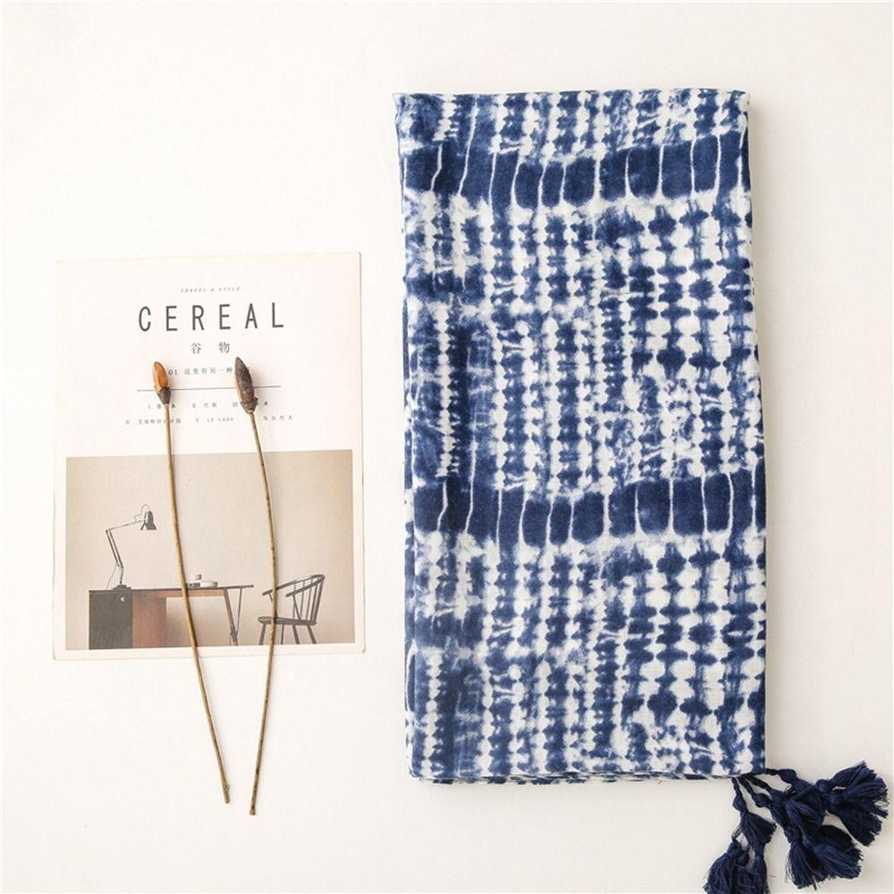Cotton Linen Ethnic Style Scarf Blue White Bandhnu Print Tassel Scarf Large Shawl Autumn Winter A
Cotton Linen Ethnic Style Scarf Blue White Bandhnu Print Tassel Scarf Large Shawl Autumn Winter A