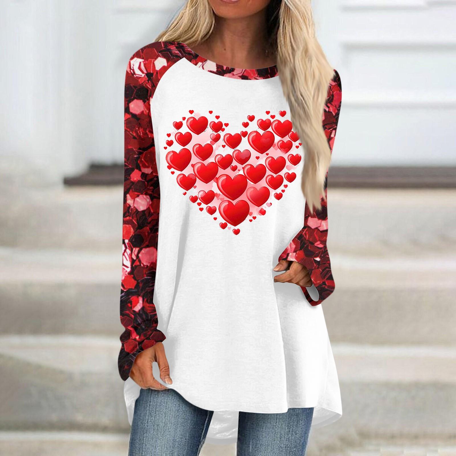 Женский модный универсальный топ с длинным рукавом и средней длиной с принтом в виде сердечек ко Дню святого Валентина L
Женский модный универсальный топ с длинным рукавом и средней длиной с принтом в виде сердечек ко Дню святого Валентина L