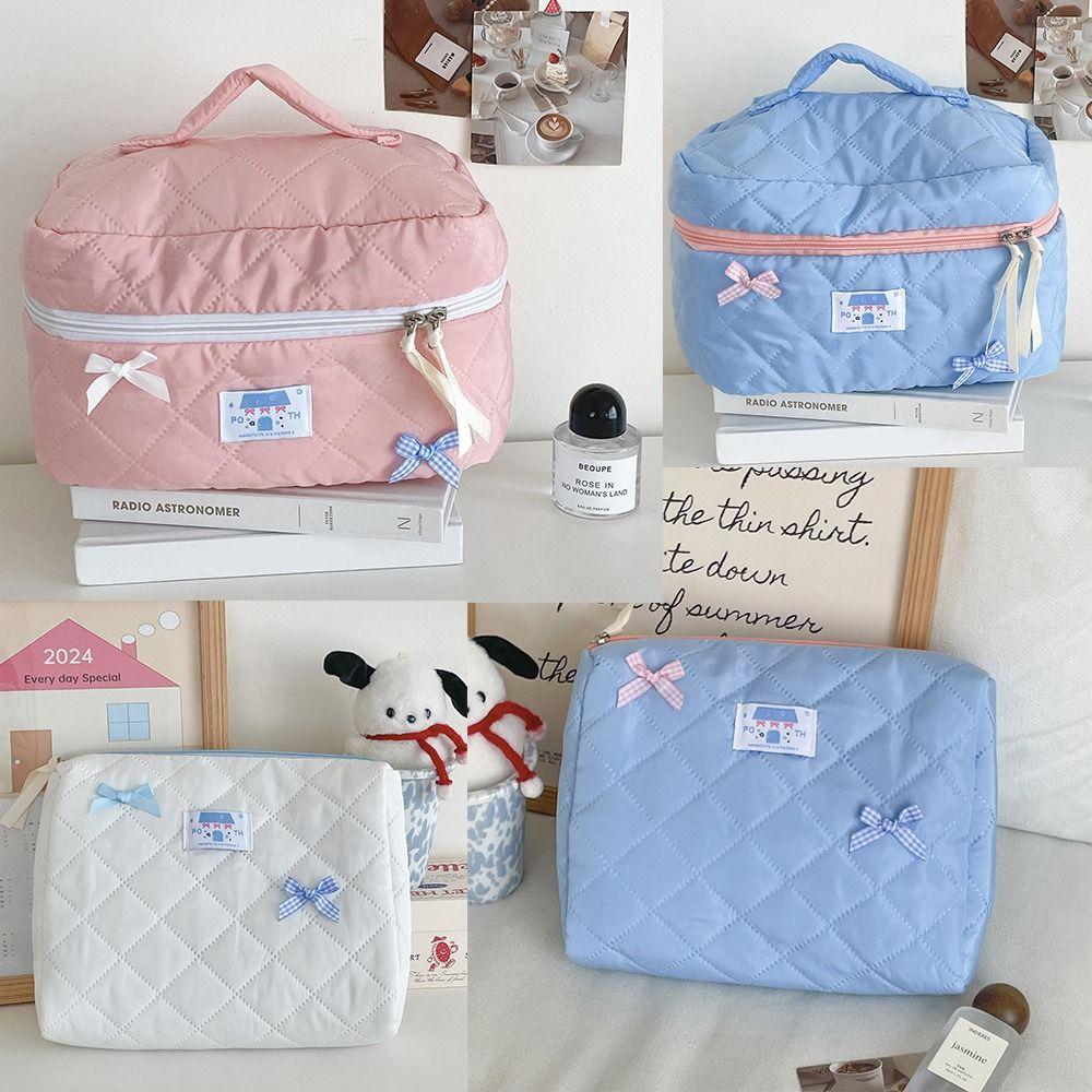Makeup Quilting Zip Closure Travel Organizer Cute Bow Storage Bag New Cosmetic Bag Women Girls
Makeup Quilting Zip Closure Travel Organizer Cute Bow Storage Bag New Cosmetic Bag Women Girls