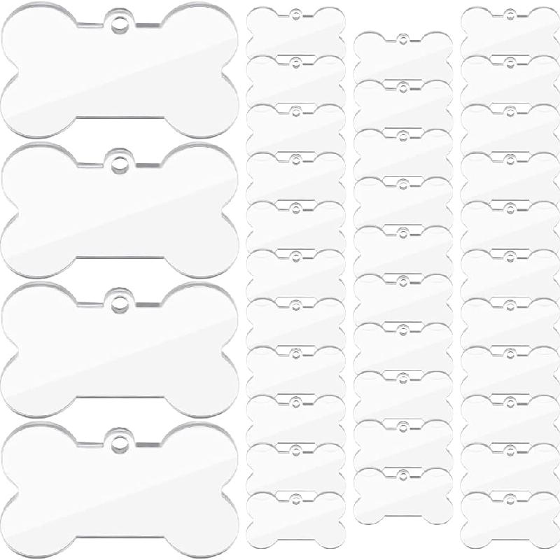 30Pcs Acrylic Bone Blanks Clear Acrylic Blank Dog Bone Shape Key Ring Kit Pet Ornament for DIY Keychain Craft and Project Making
30Pcs Acrylic Bone Blanks Clear Acrylic Blank Dog Bone Shape Key Ring Kit Pet Ornament for DIY Keychain Craft and Project Making