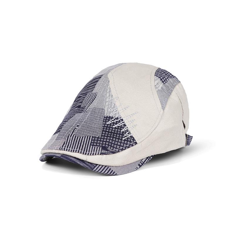 Casual baseball cap, asymmetrical embroidered beret, checked patchwork hat Adjustable светло-серый
Casual baseball cap, asymmetrical embroidered beret, checked patchwork hat Adjustable светло-серый
