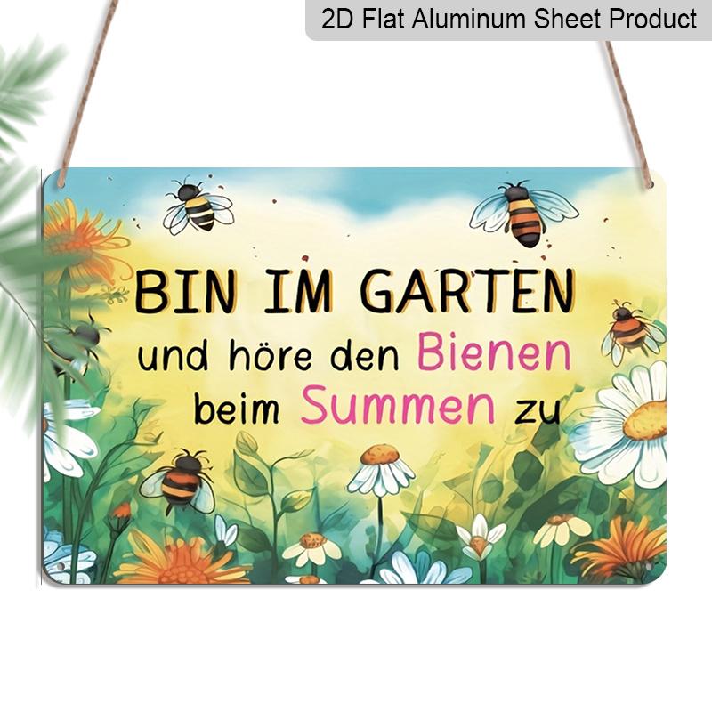 2D Flat, 1pc Listening To Bees Buzzing in The Garden Aluminium Sign 8x12 Inch - German Garden Quote, Watercolor Bee & Floral Design, Whimsical 20*30cm
2D Flat, 1pc Listening To Bees Buzzing in The Garden Aluminium Sign 8x12 Inch - German Garden Quote, Watercolor Bee & Floral Design, Whimsical 20*30cm
