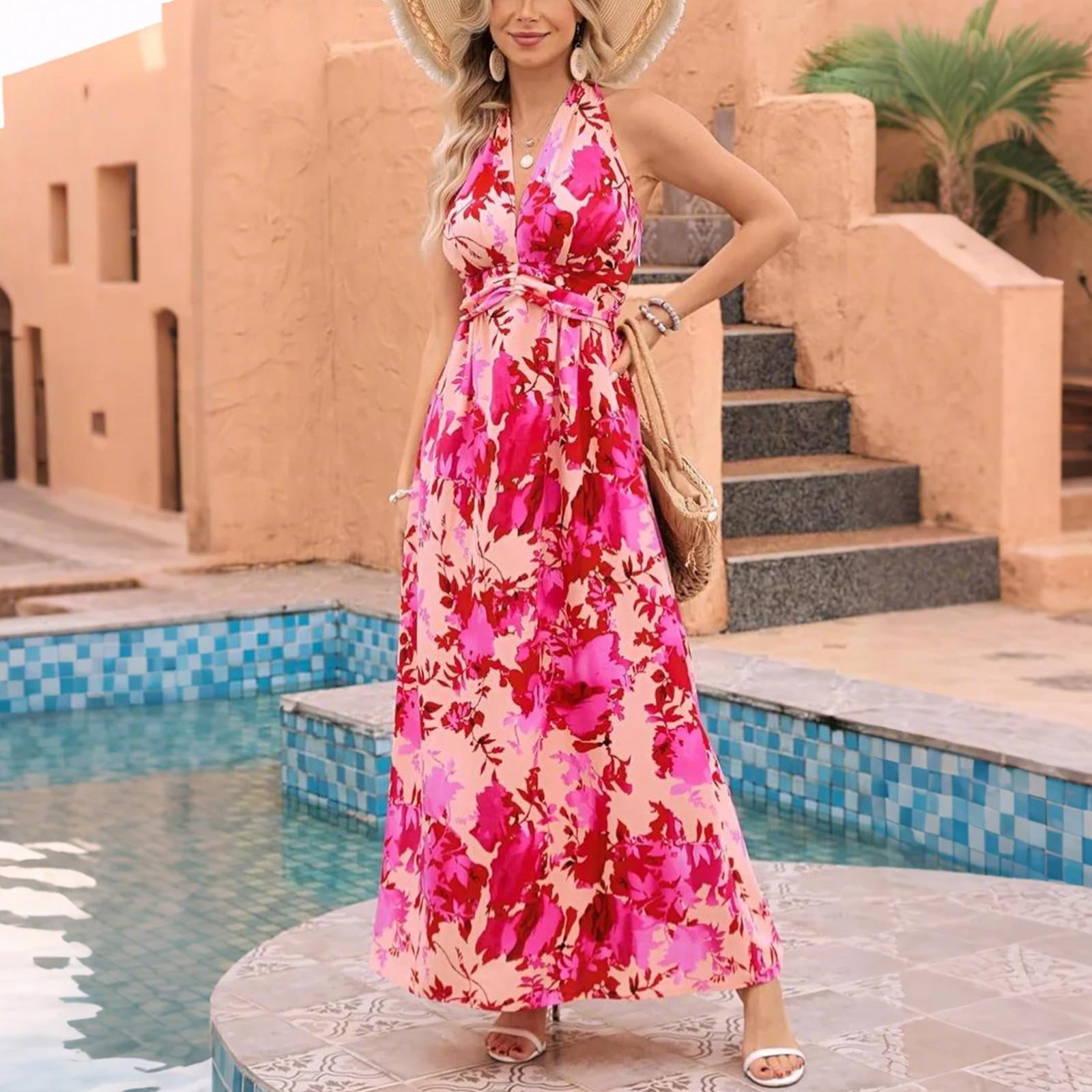 Ladies Temperament Neck Print Bohemian Dress Holiday Beach Maxi Dress XXL
Ladies Temperament Neck Print Bohemian Dress Holiday Beach Maxi Dress XXL