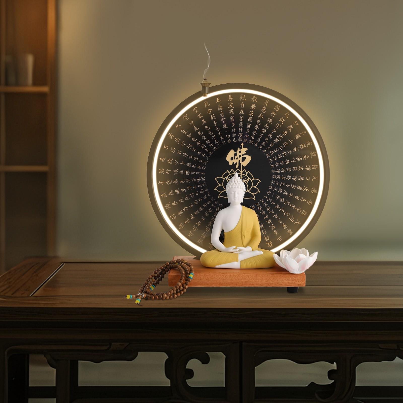Buddha Statue for Home Decor, Yellow Robe Ceramic Buddha Figurine with Circle LED Light, Zen Meditation Decor for Living Room
Buddha Statue for Home Decor, Yellow Robe Ceramic Buddha Figurine with Circle LED Light, Zen Meditation Decor for Living Room