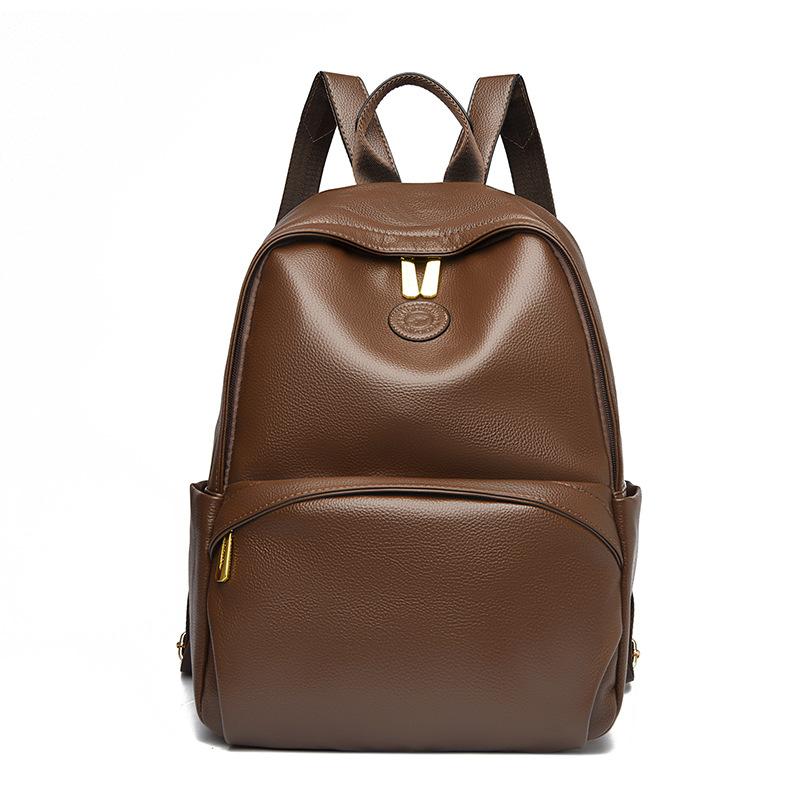 PU Backpack Large Capacity Travel Backpack коричневий
PU Backpack Large Capacity Travel Backpack коричневий