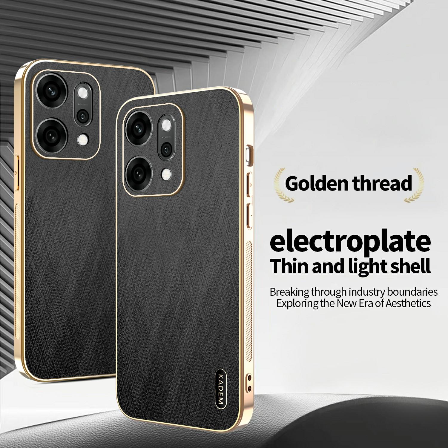 KADEM For Oppo Reno14 5G (Global) Case Electroplating Silk Texture PU+TPU Phone Back Cover Gold
KADEM For Oppo Reno14 5G (Global) Case Electroplating Silk Texture PU+TPU Phone Back Cover Gold