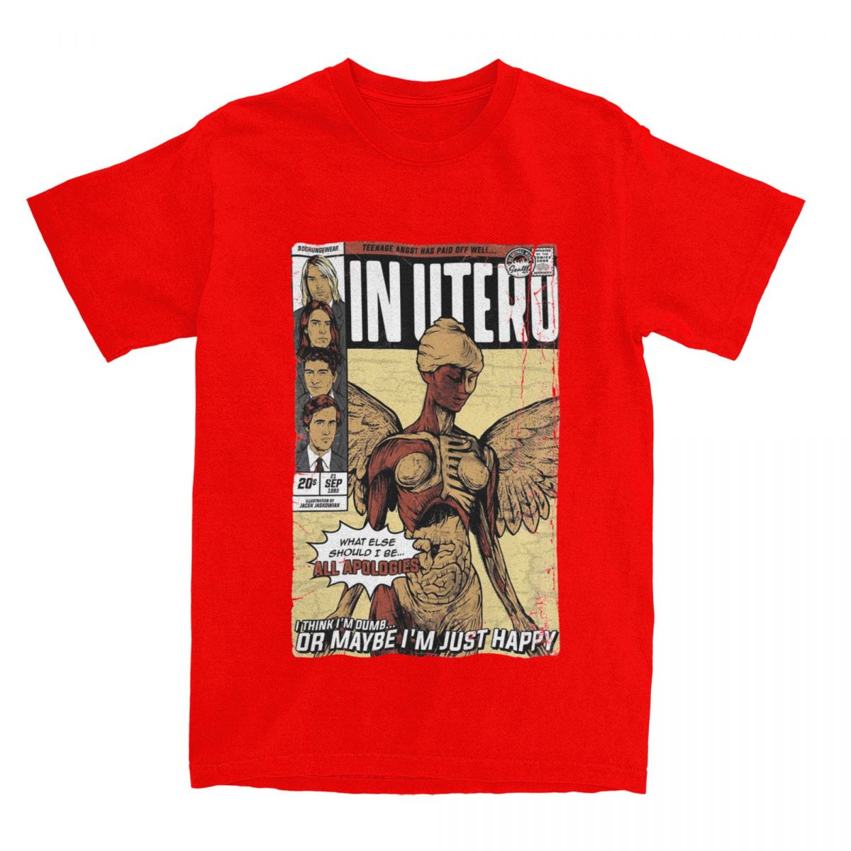 Casual In Utero Kurt Cobain T Shirt Unisex Women Cotton Tee Shirt Adult Clothes S
Casual In Utero Kurt Cobain T Shirt Unisex Women Cotton Tee Shirt Adult Clothes S