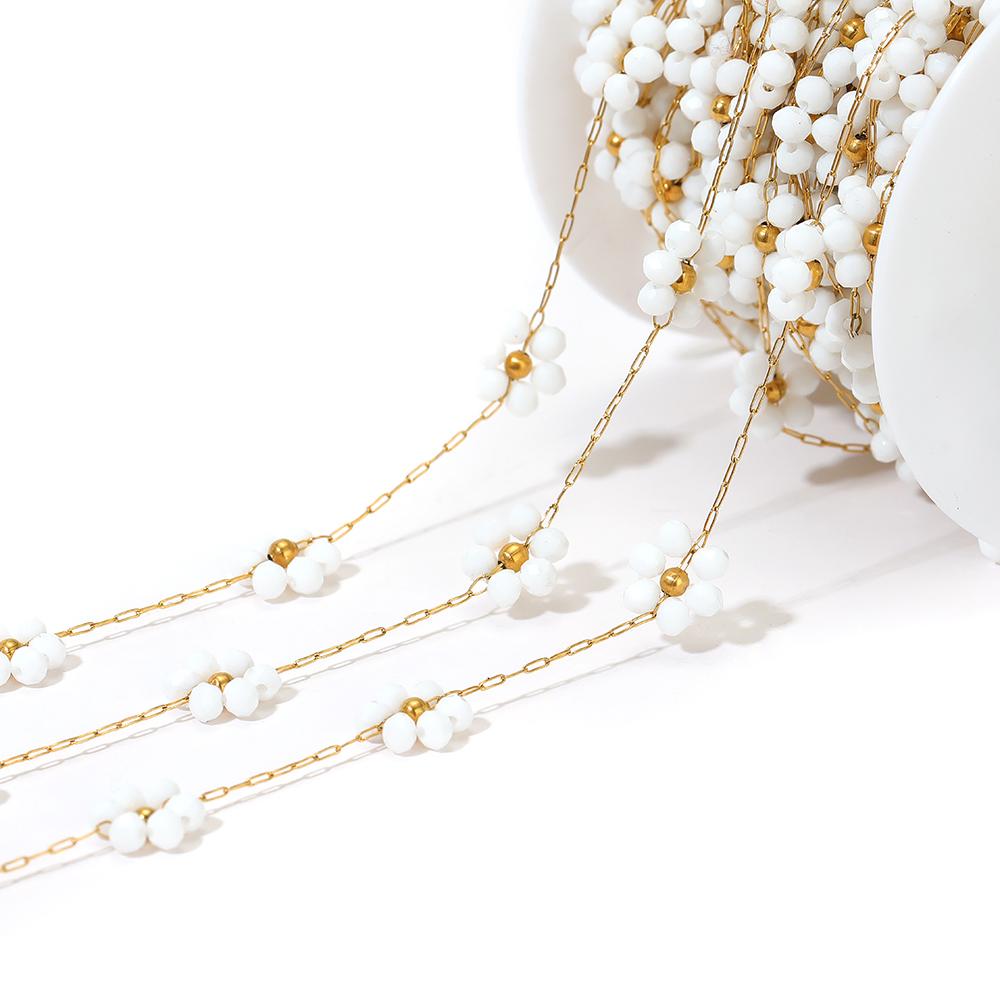 1 Meter Stainless Steel 9mm Daisy Flower Gold Beads Chains for DIY Jewelry Making Necklace Bracelet Anklets Earrings Findings белый
1 Meter Stainless Steel 9mm Daisy Flower Gold Beads Chains for DIY Jewelry Making Necklace Bracelet Anklets Earrings Findings белый