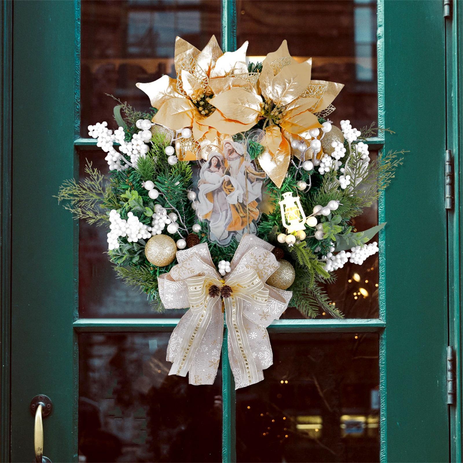 Різдвяний сяючий золотий масляний свічник-вінок, підвіска на двері, різдвяна прикраса на вікно One Size
Різдвяний сяючий золотий масляний свічник-вінок, підвіска на двері, різдвяна прикраса на вікно One Size